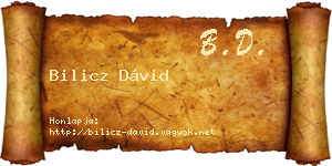 Bilicz Dávid névjegykártya